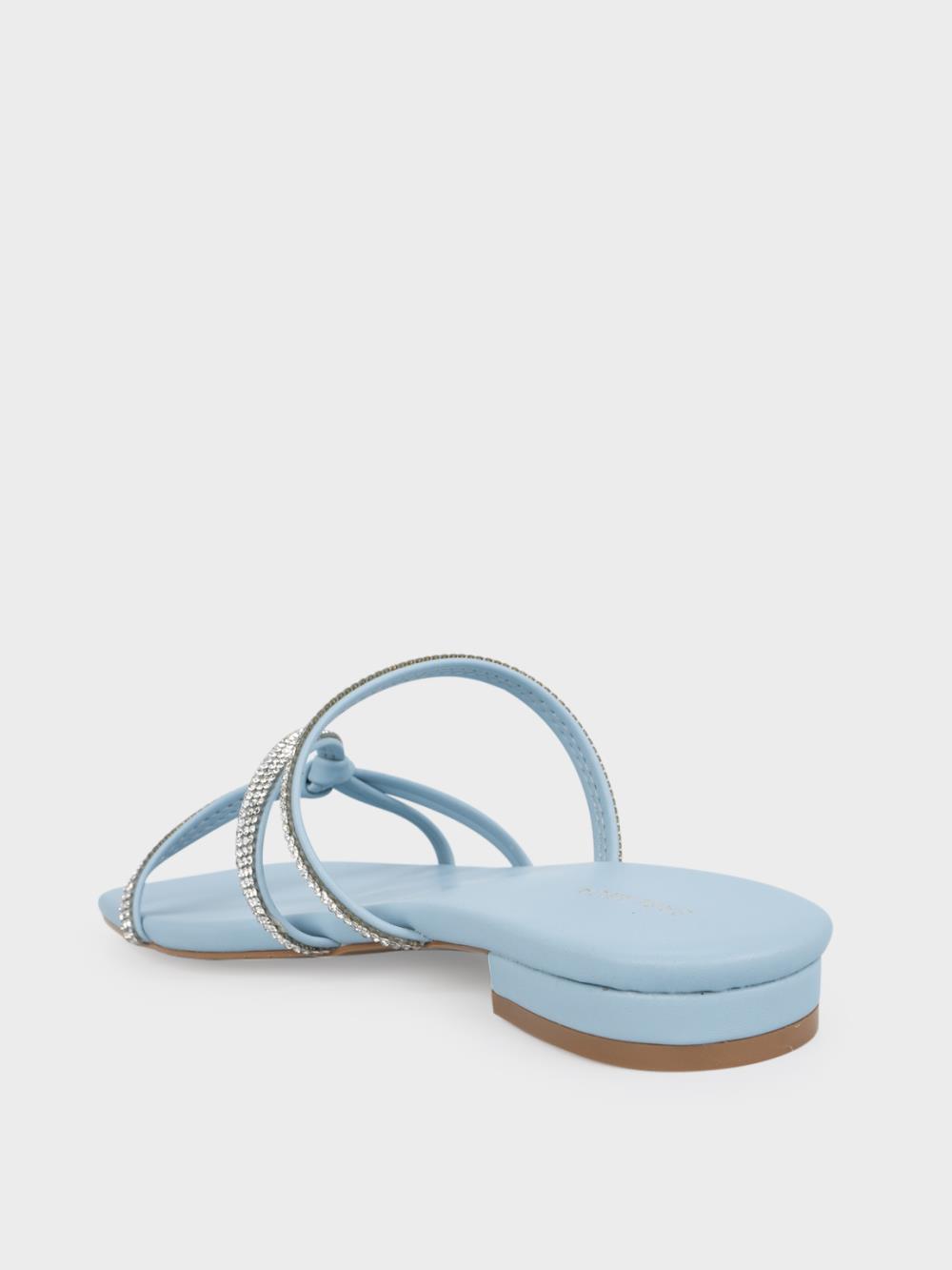 Dép xẹp quai đan chéo đính cườm DX0067